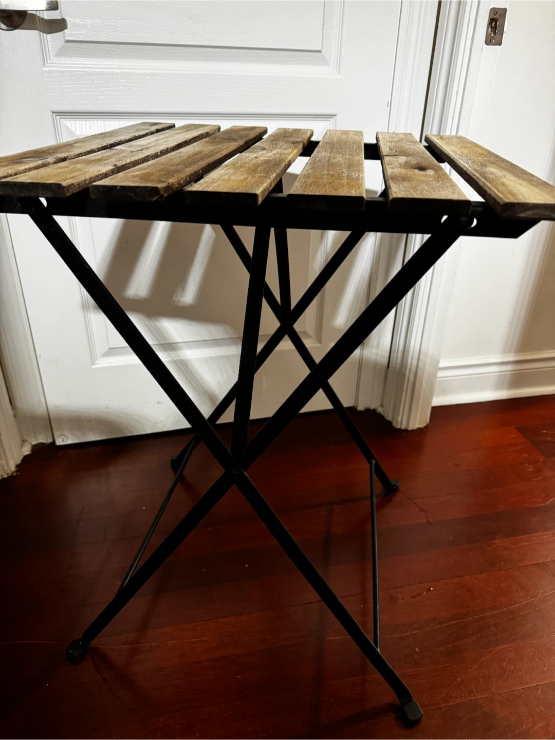 Wooden folding Slat Bistro Table - photo 2