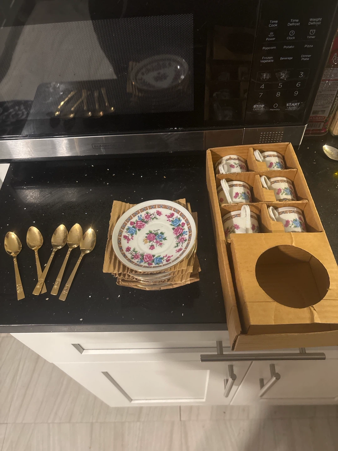 Vintage Fine China Cup & Saucer Set (6 Sets)
