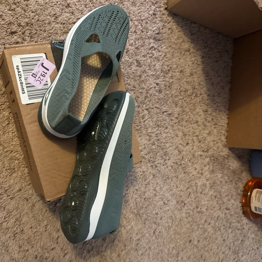 New women green canvas shoe - photo 3