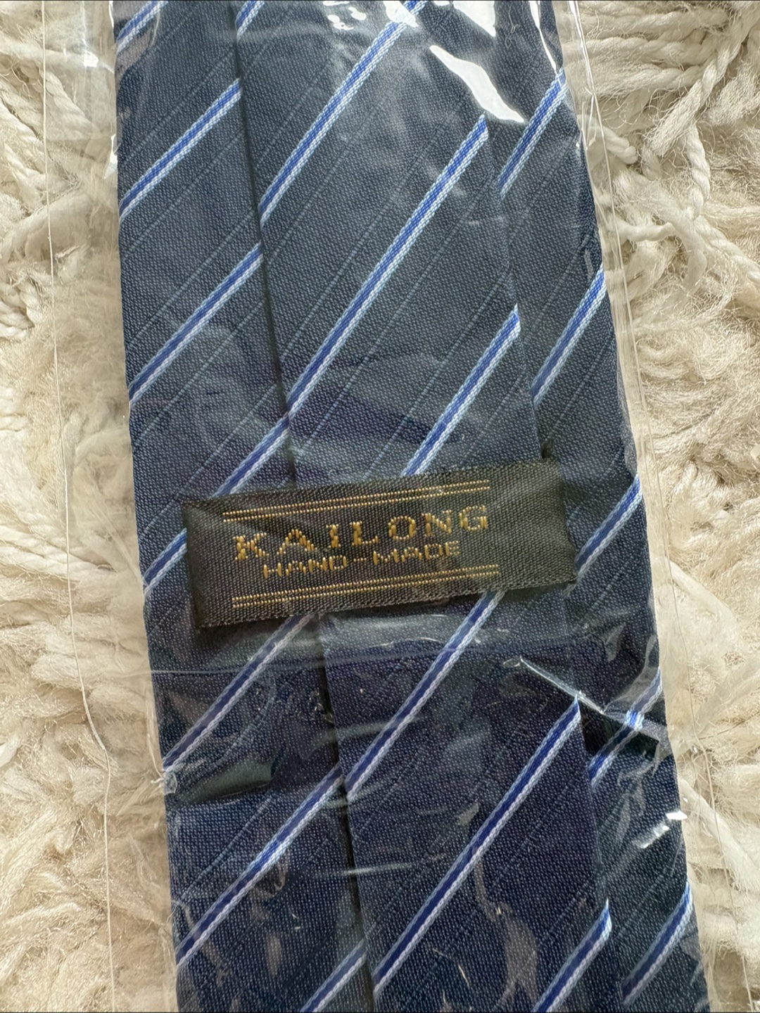 KAILONG Navy Striped Handmade Tie