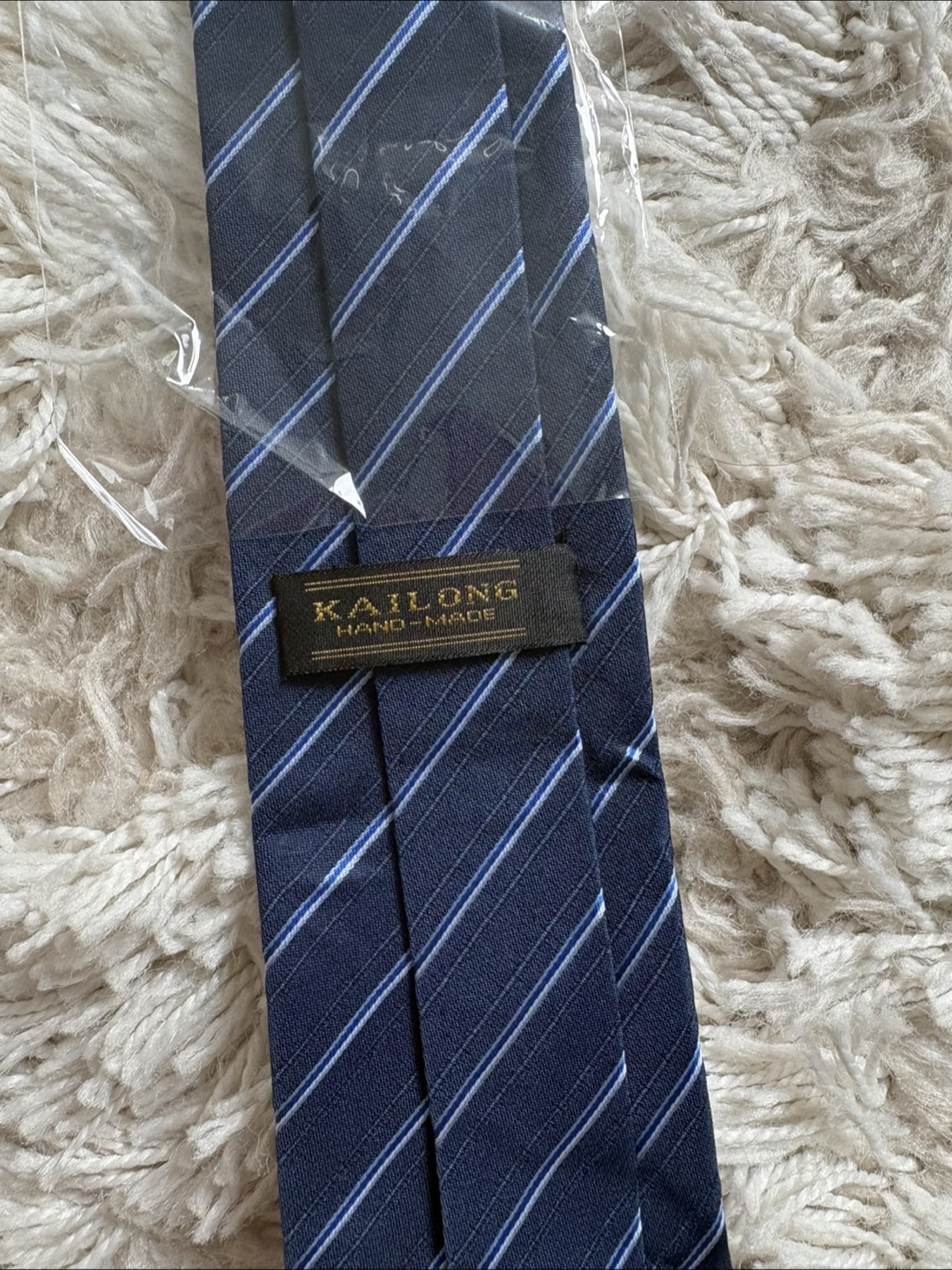 KAILONG Navy Striped Handmade Tie - photo 3