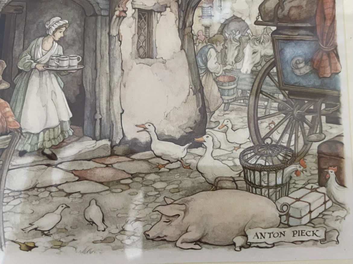Lot Of 2 Antique Anton Pieck Framed Prints - photo 5