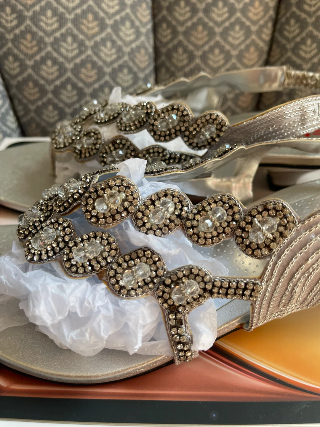 Silver Embellished Sandals - photo 3