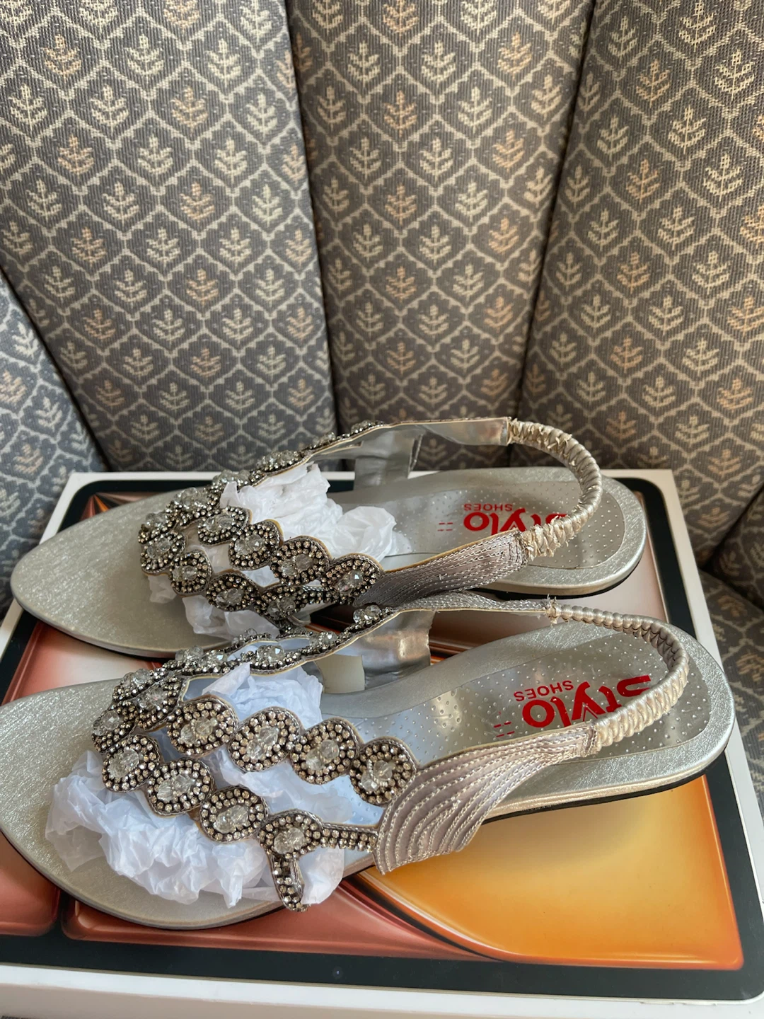 Silver Embellished Sandals - photo 5