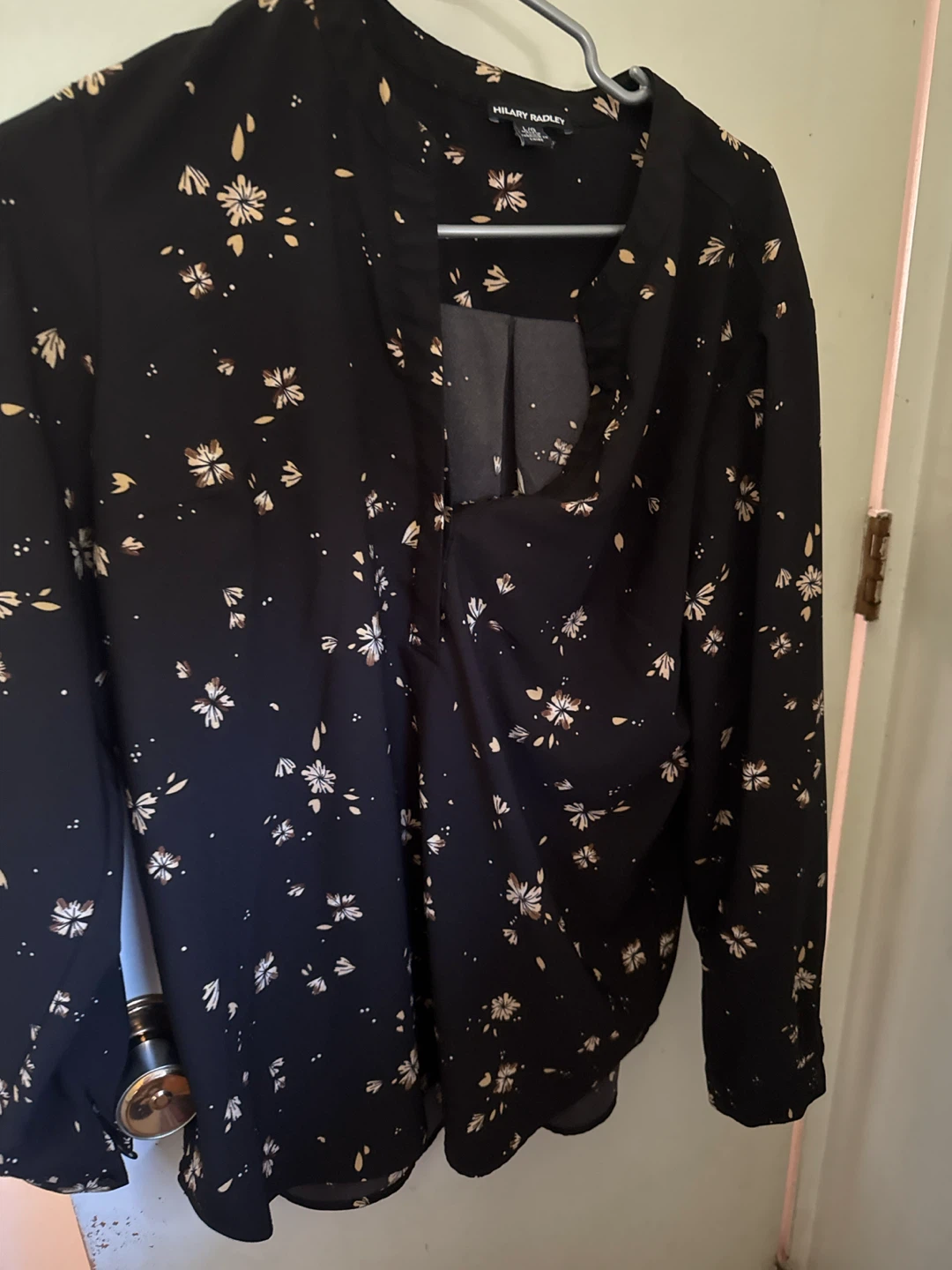 HILARY RADLEY Black Floral Blouse - photo 2
