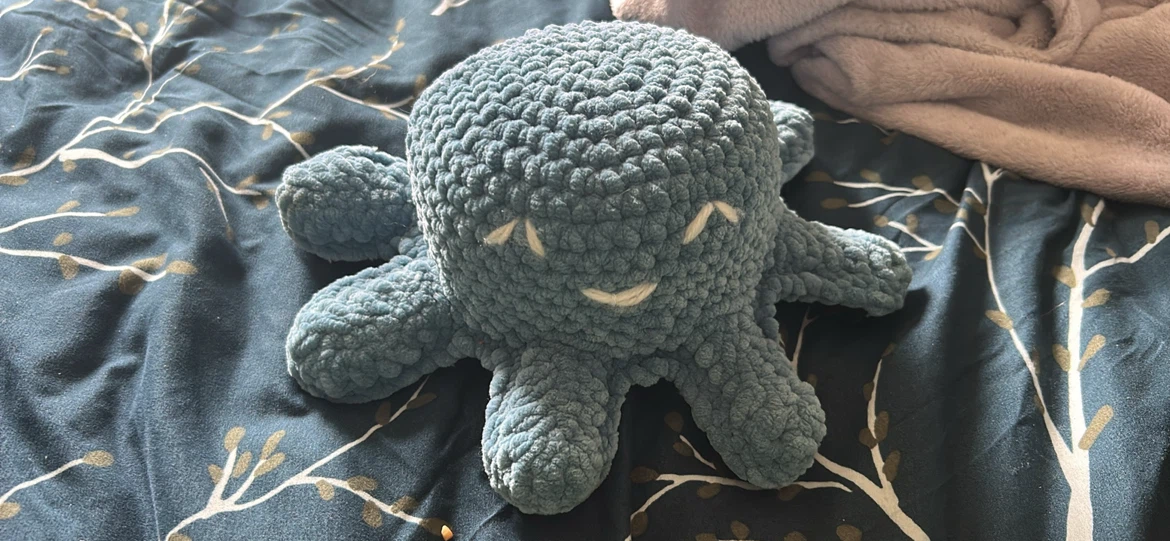 Crocheted Octopus Plush Toy reversible