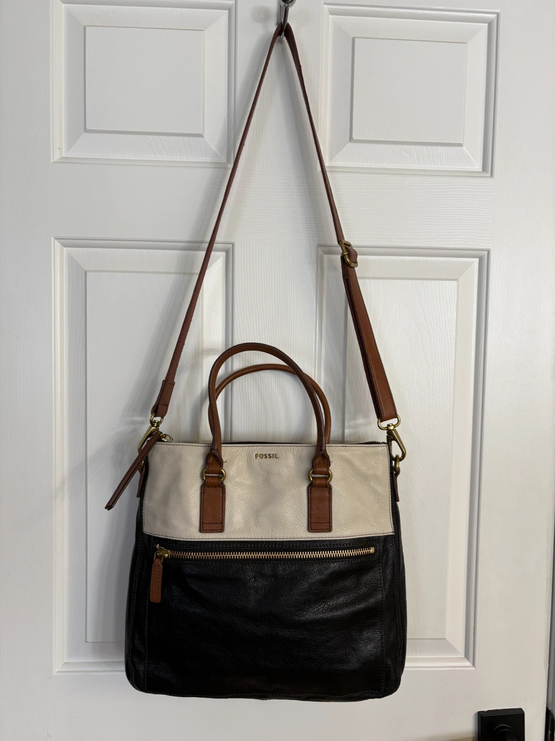 Fossil Lucy Convertible Leather Tote Bag