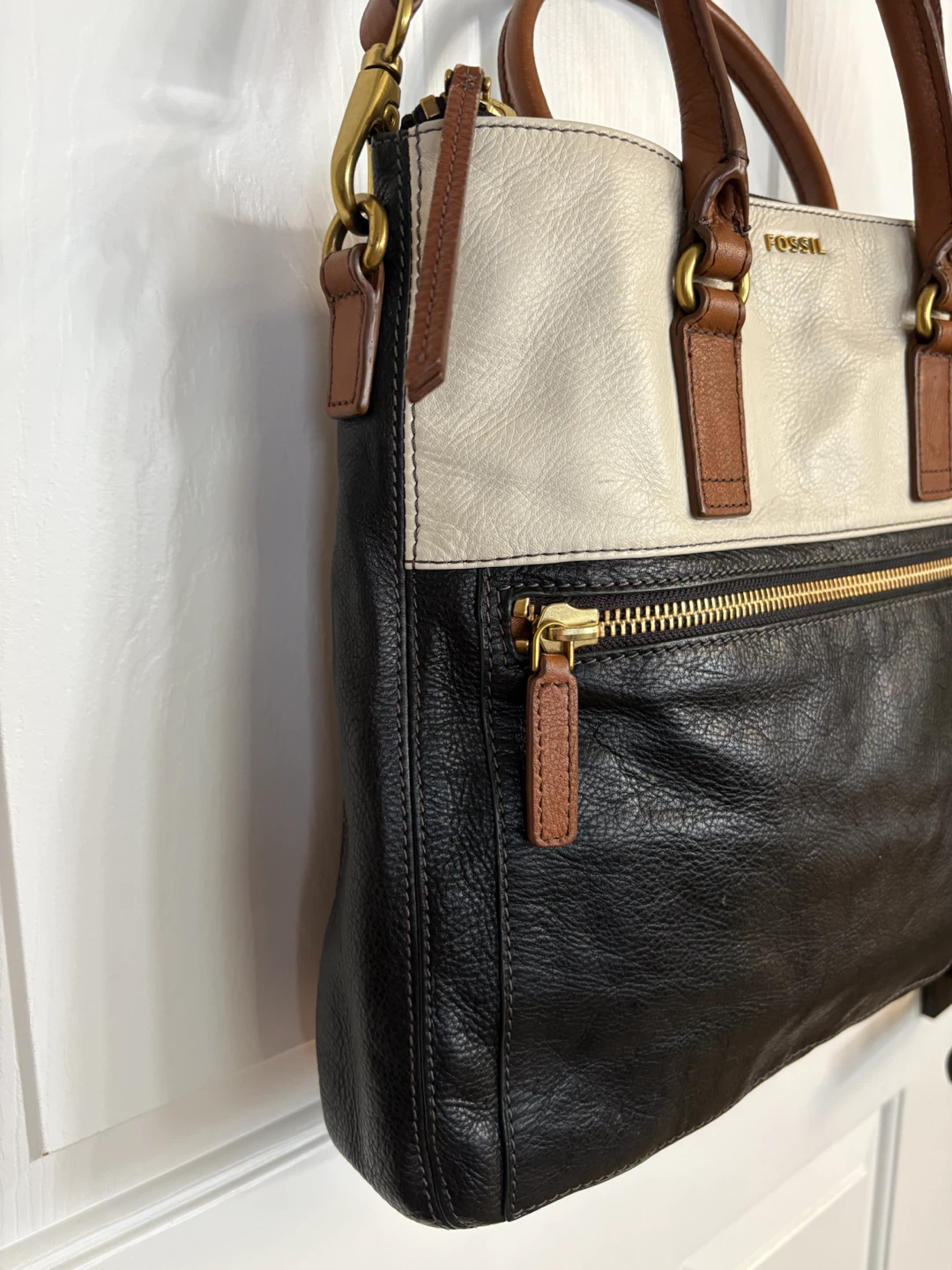 Fossil Lucy Convertible Leather Tote Bag - photo 3