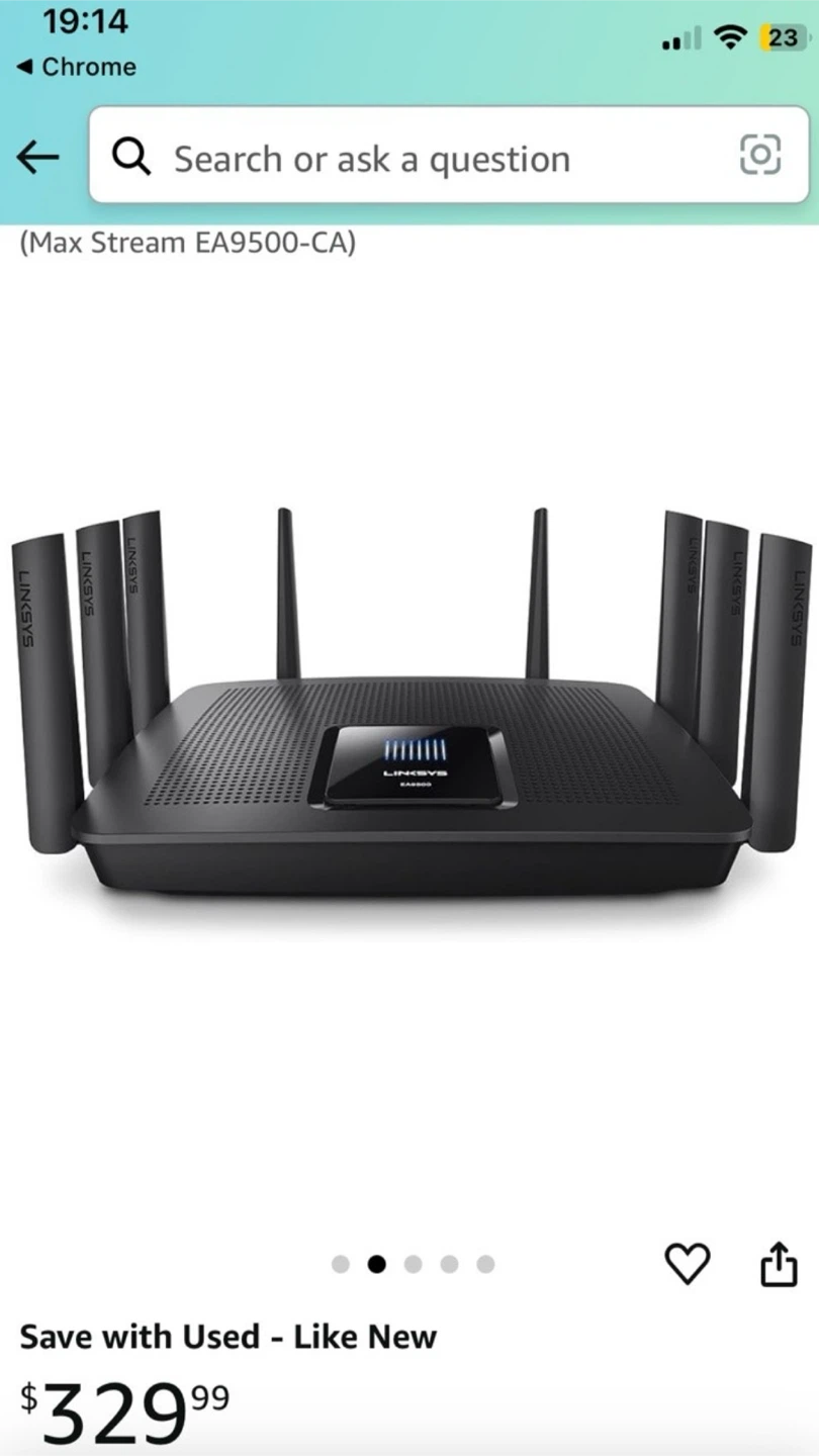 Linksys EA9500 Tri Band Wireless Router MU-MIMO (Max Stream) - photo 2