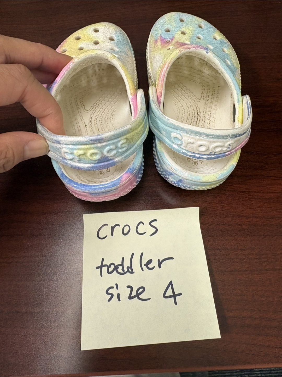 Crocs Toddler Tie-Dye Clogs Size 4