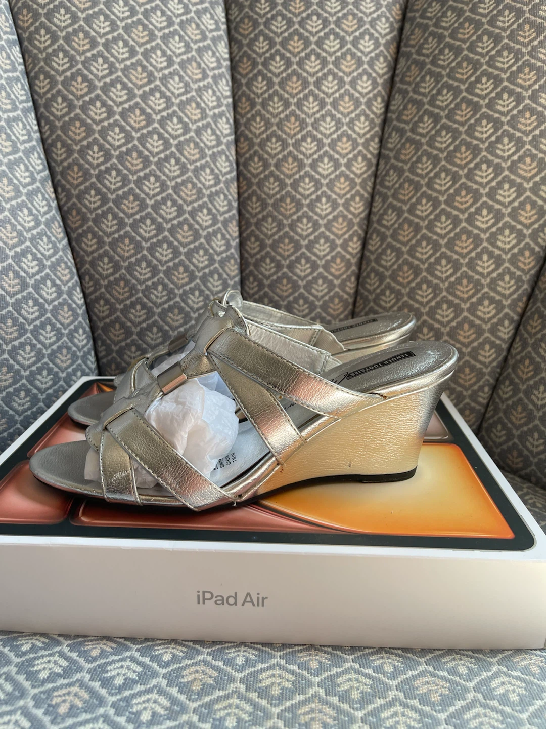 Silver Wedge Sandals size 7 - photo 2
