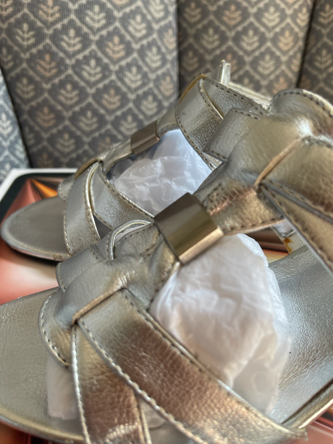 Silver Wedge Sandals size 7 - photo 3