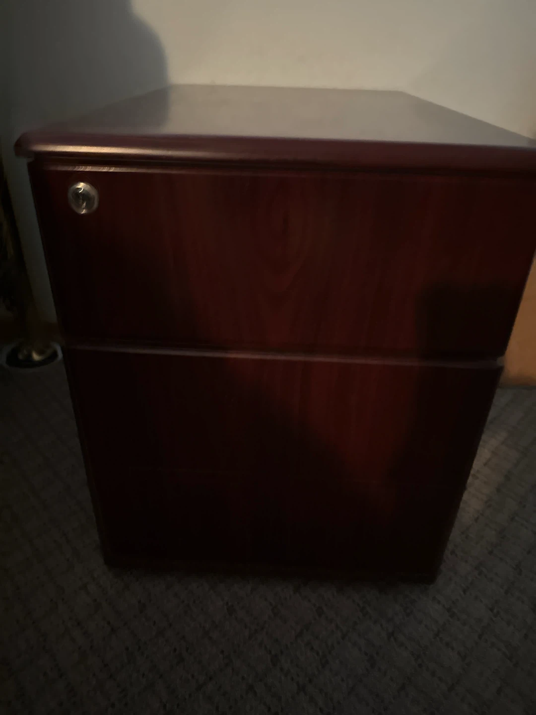 Wooden filing cabinet