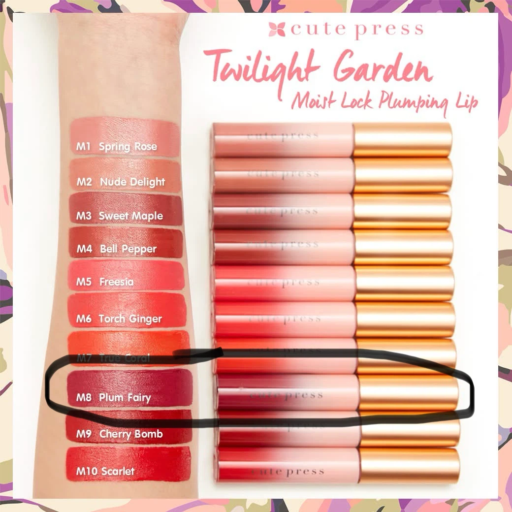 Cute Press Twilight Garden Moist Lock Plumping Lip M8 Plum Fairy - photo 2