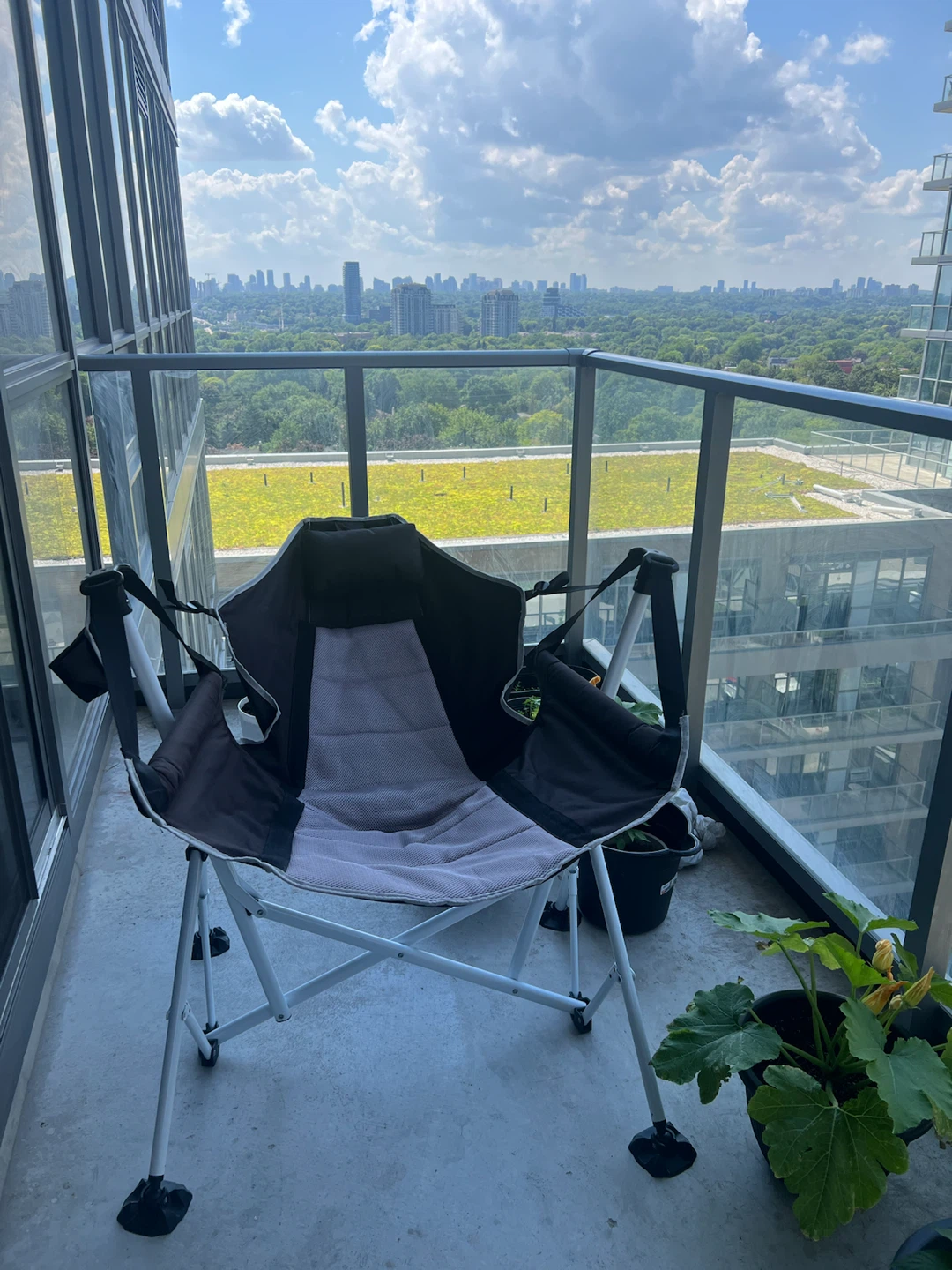 Folding Camping Chair - Black and Grey
