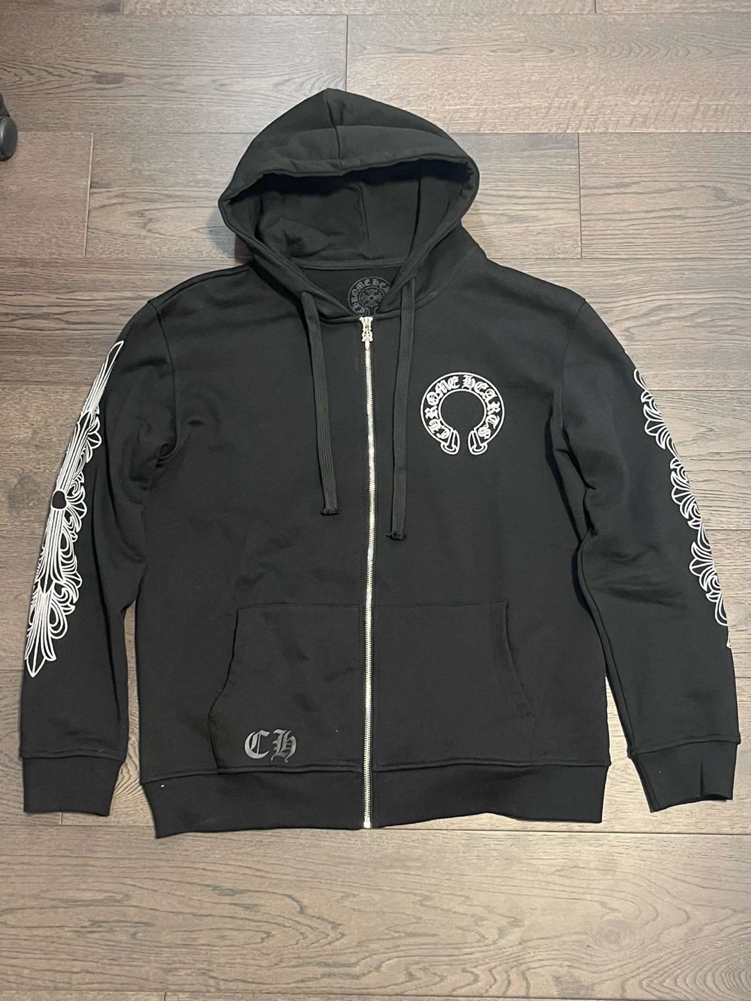 Chrome Hearts Black Zip-Up Hoodie