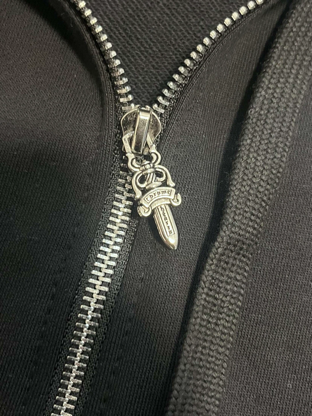 Chrome Hearts Black Zip-Up Hoodie - photo 3