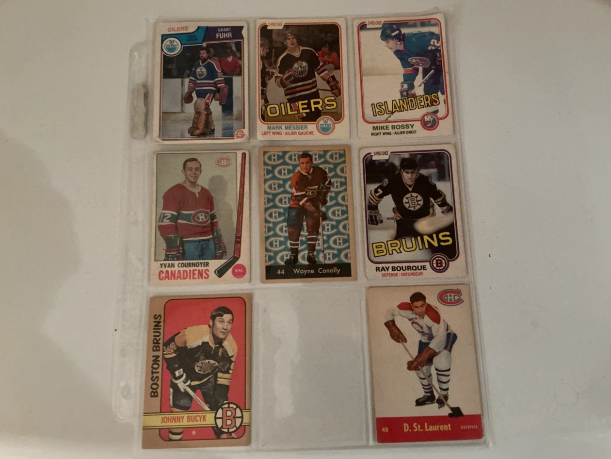 8 Vintage NHL Trading Cards !