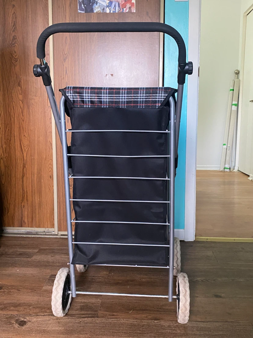 Shopping Cart with Plaid Top - photo 2