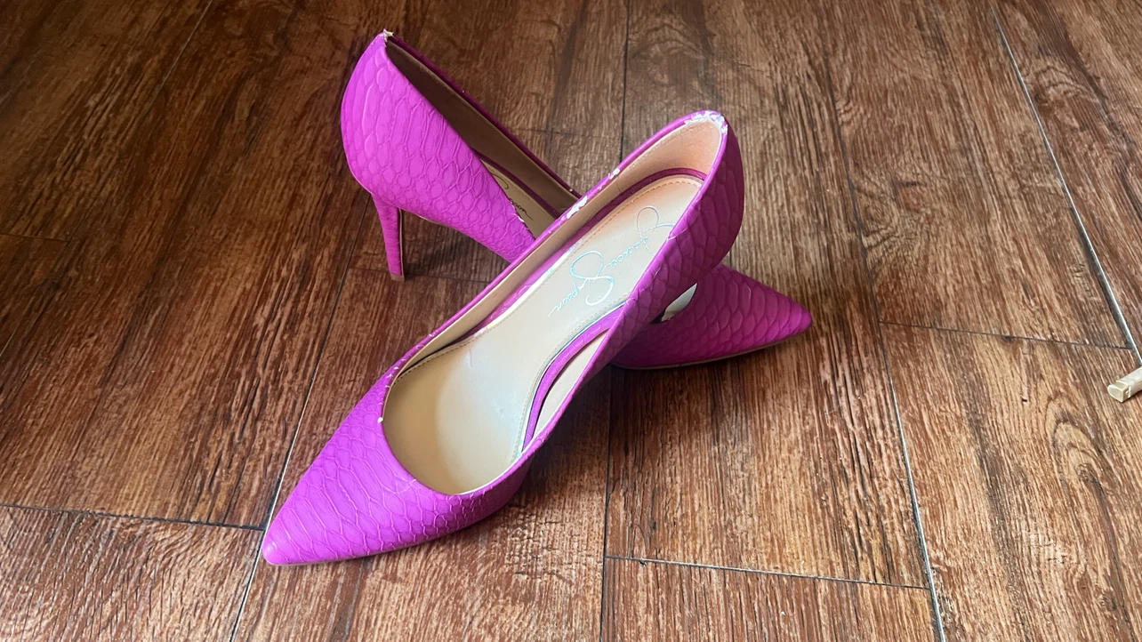 FREE FREE FREE Jessica Simpson Pink Snake Print Heels