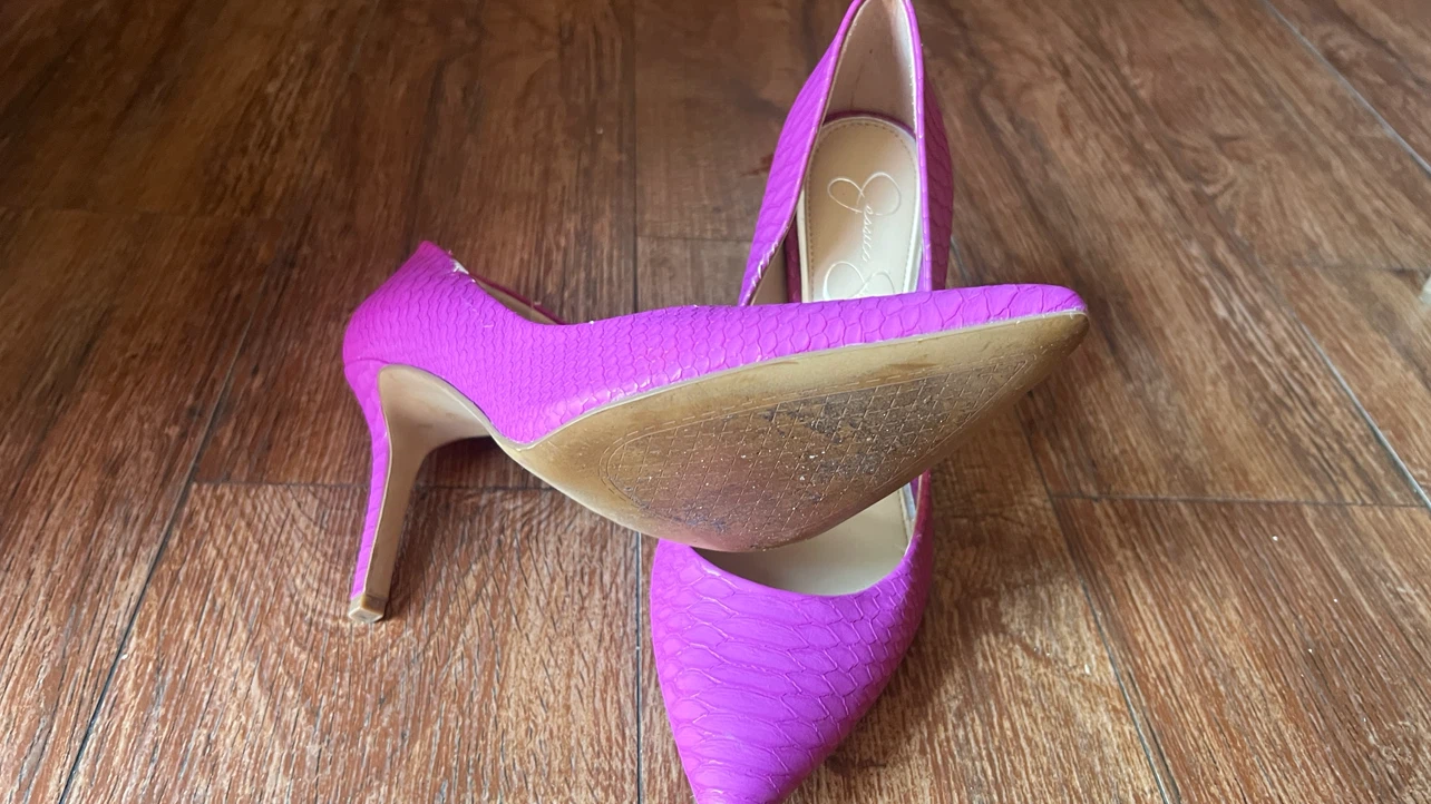 FREE FREE FREE Jessica Simpson Pink Snake Print Heels - photo 5