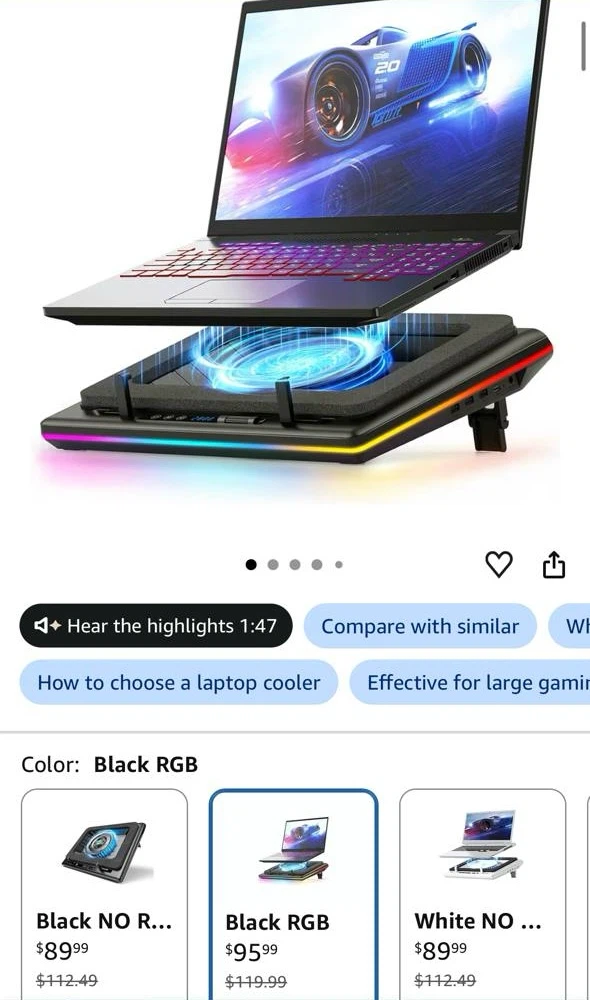 llano V12 Gaming Laptop Cooling Pad - photo 4