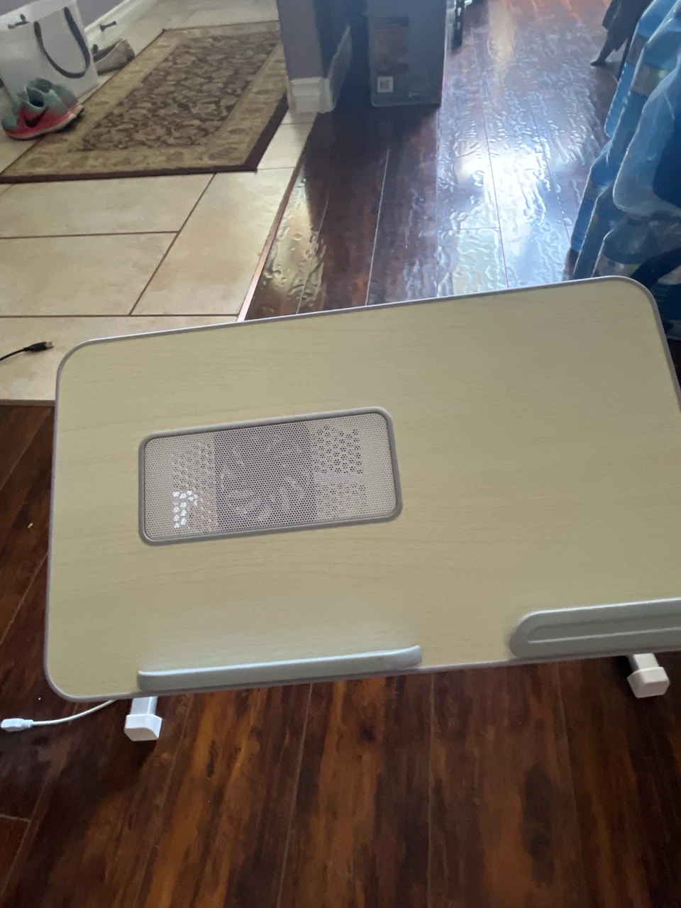 Adjustable Laptop Bed Tray with Fan