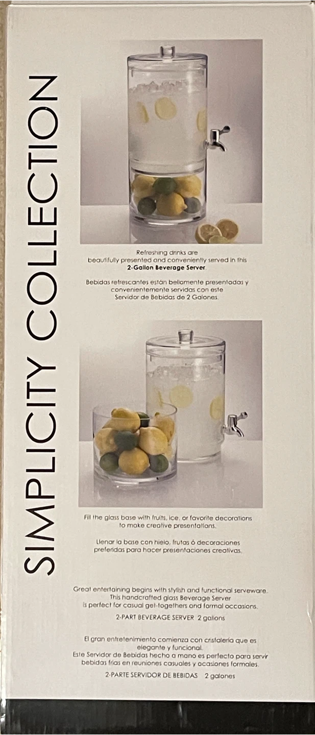 Simplicity Collection 2-Gallon Glass Beverage Server