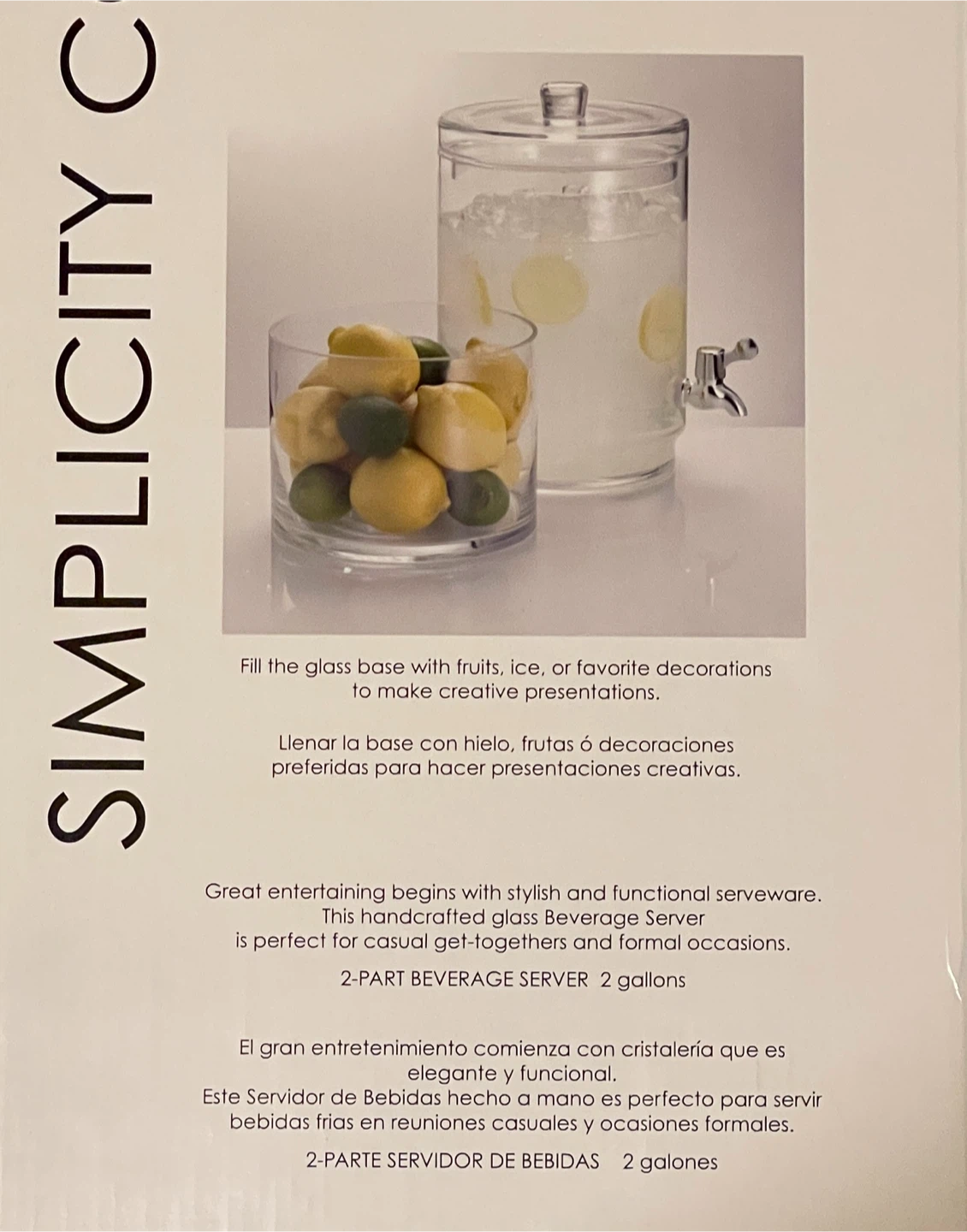 Simplicity Collection 2-Gallon Glass Beverage Server - photo 3