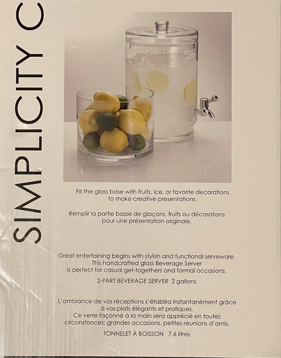 Simplicity Collection 2-Gallon Glass Beverage Server - photo 5