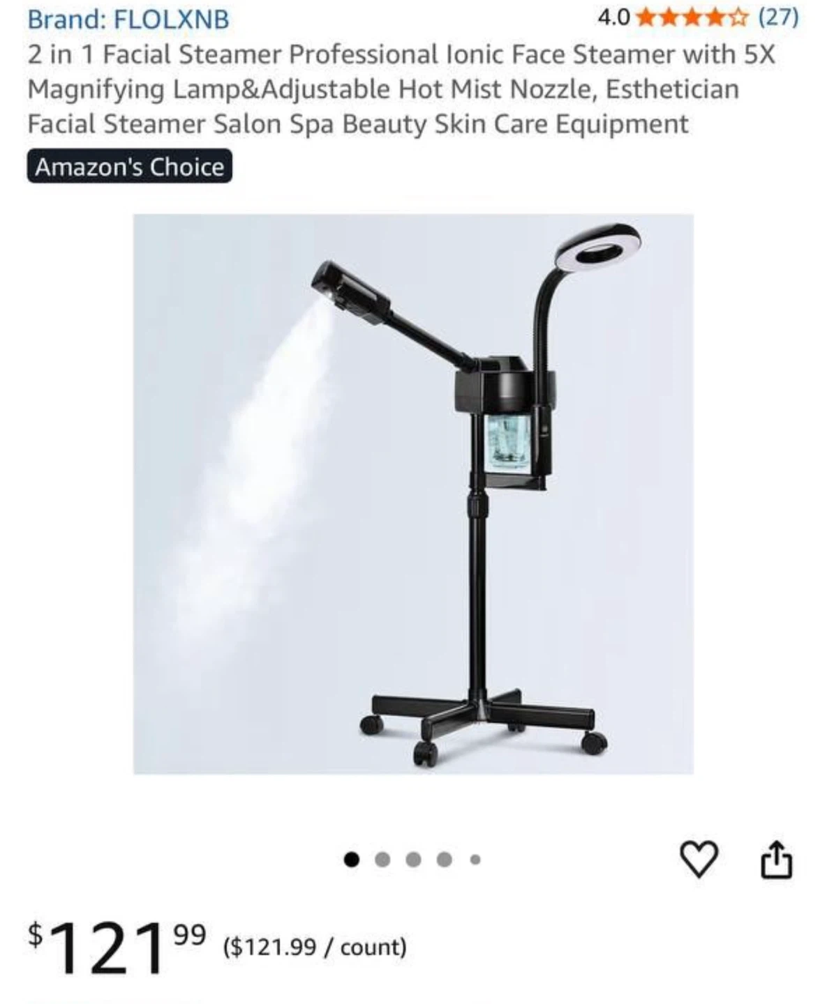 Professional Facial Steamer with Lamp