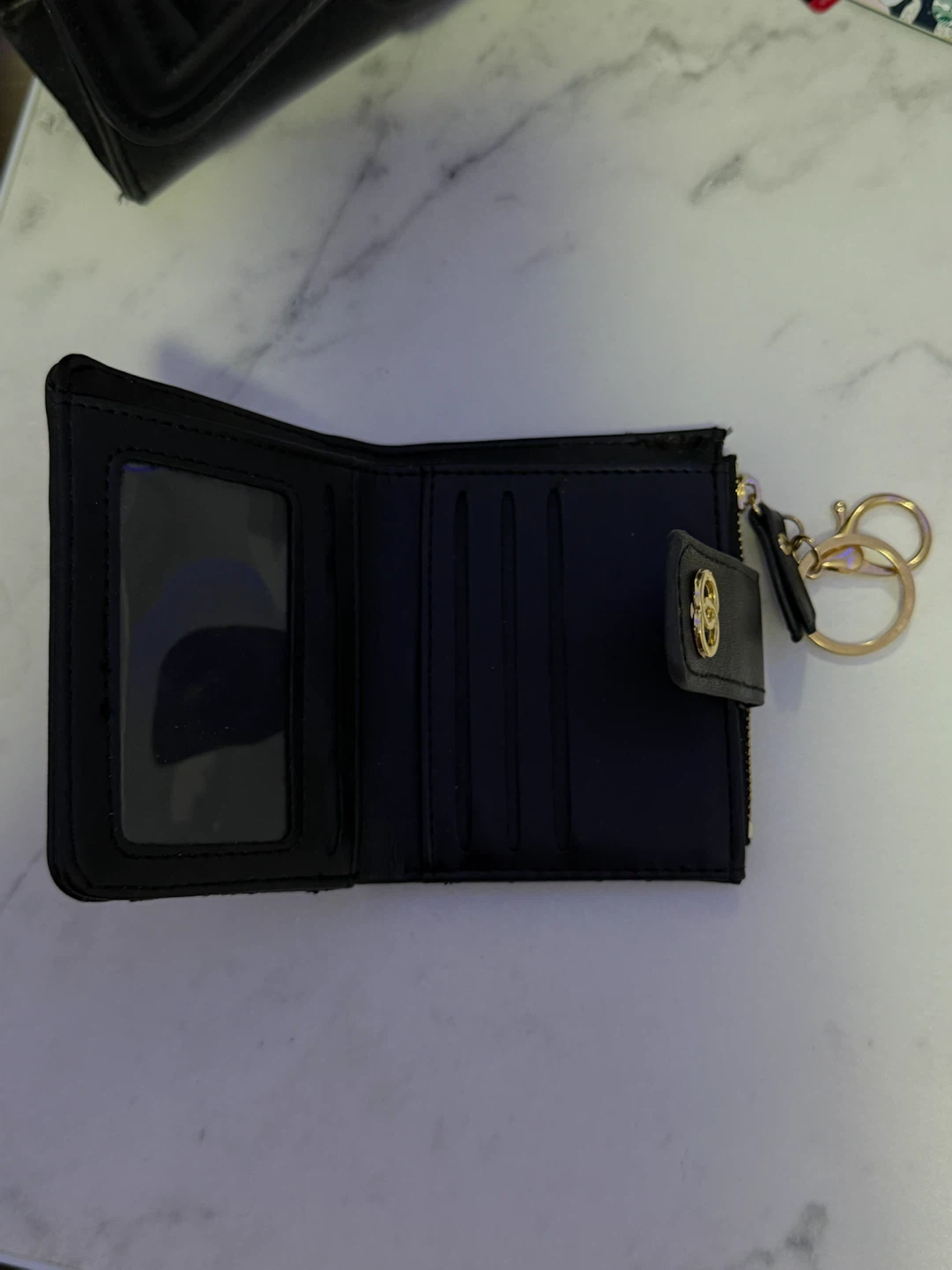 Black Croc-Embossed Top Handle Handbag + FREE Matching Wallet - photo 3