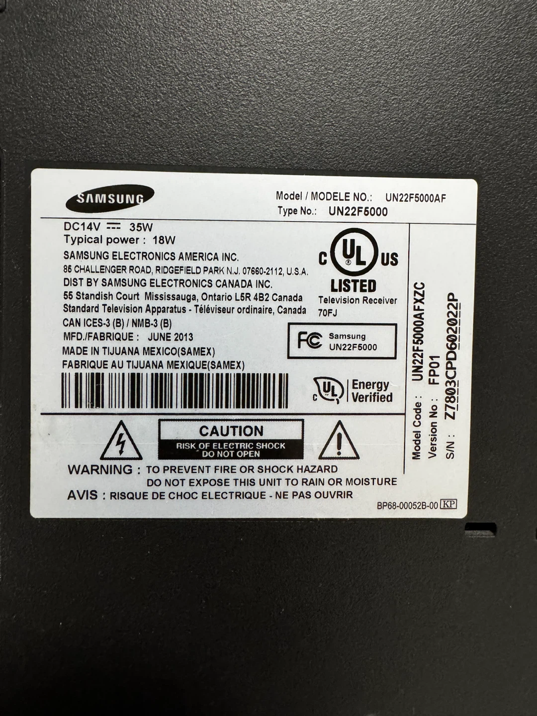 Samsung UN22F5000AF 22" LED TV - photo 3