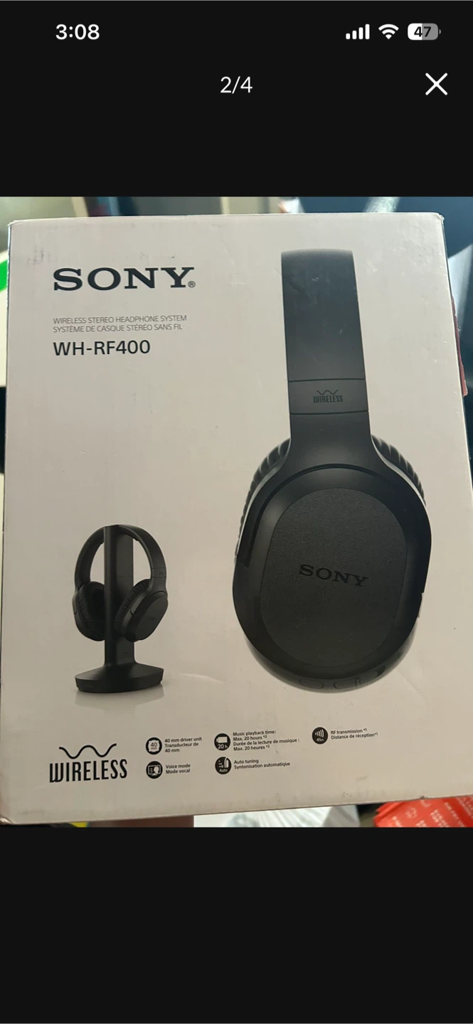 Sony WH-RF400 Wireless Stereo Headphones