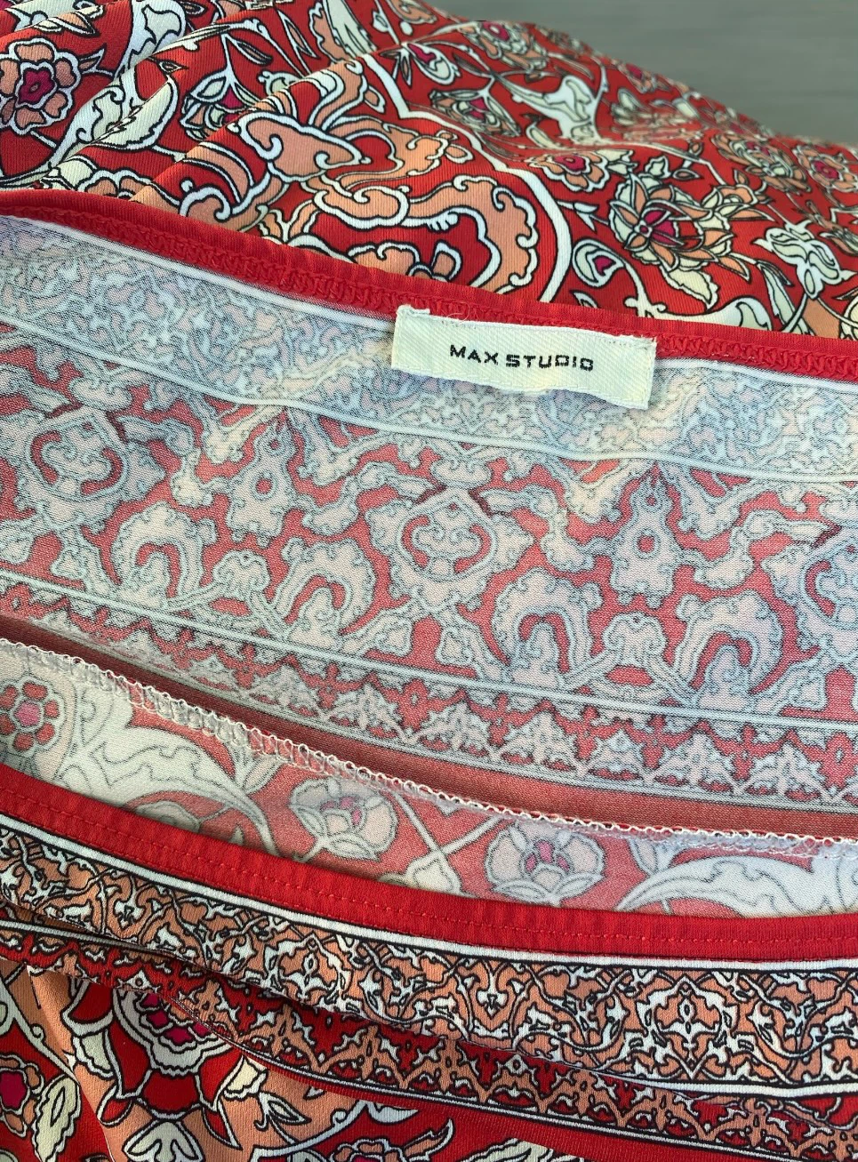 Max Studio Red Patterned Dress,Size Medium - photo 4