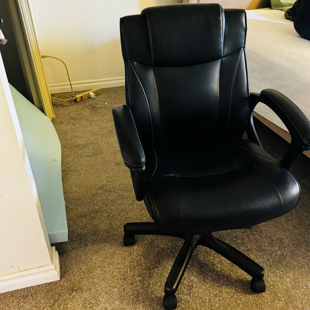 Black Office Chair and desk