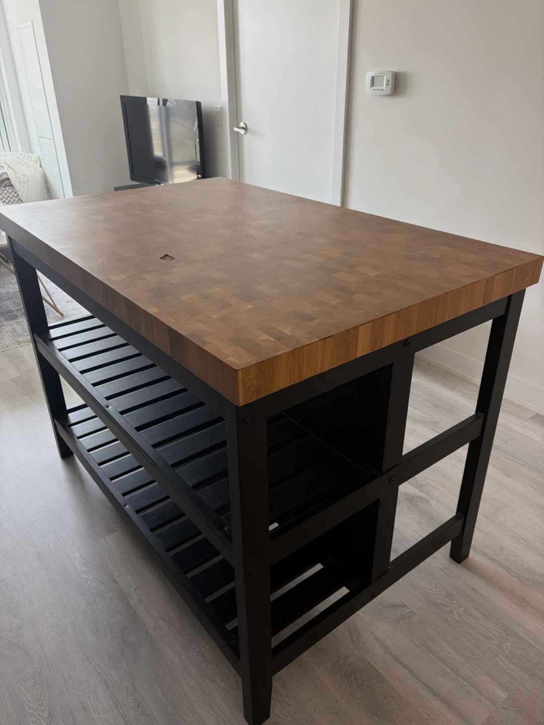 IKEA VADHOLMA Kitchen Island – Black/Oak - photo 2