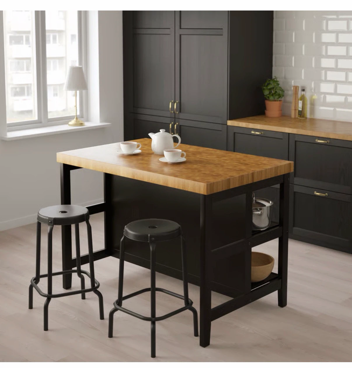 IKEA VADHOLMA Kitchen Island – Black/Oak - photo 5