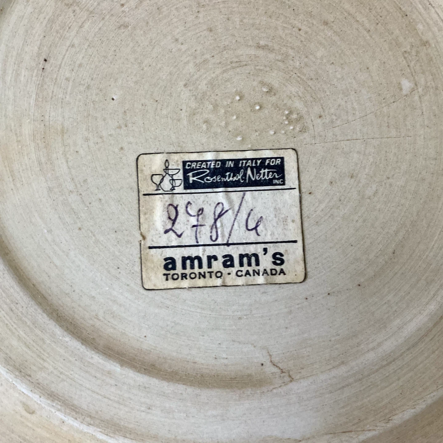 Rare MCM Bitossi Ceramic  Basket Weave Design Large Bowl - photo 5