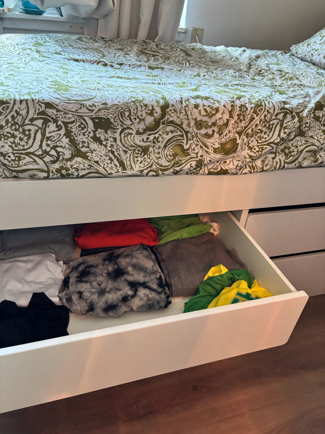 IKEA SLÄKT Twin Bed Frame with Storage in White - photo 3