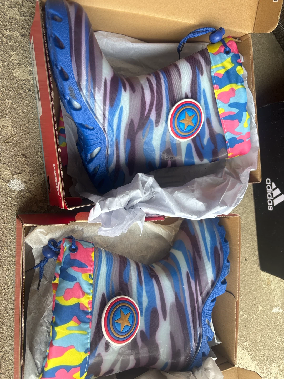 Kids Captain America Rain Boots