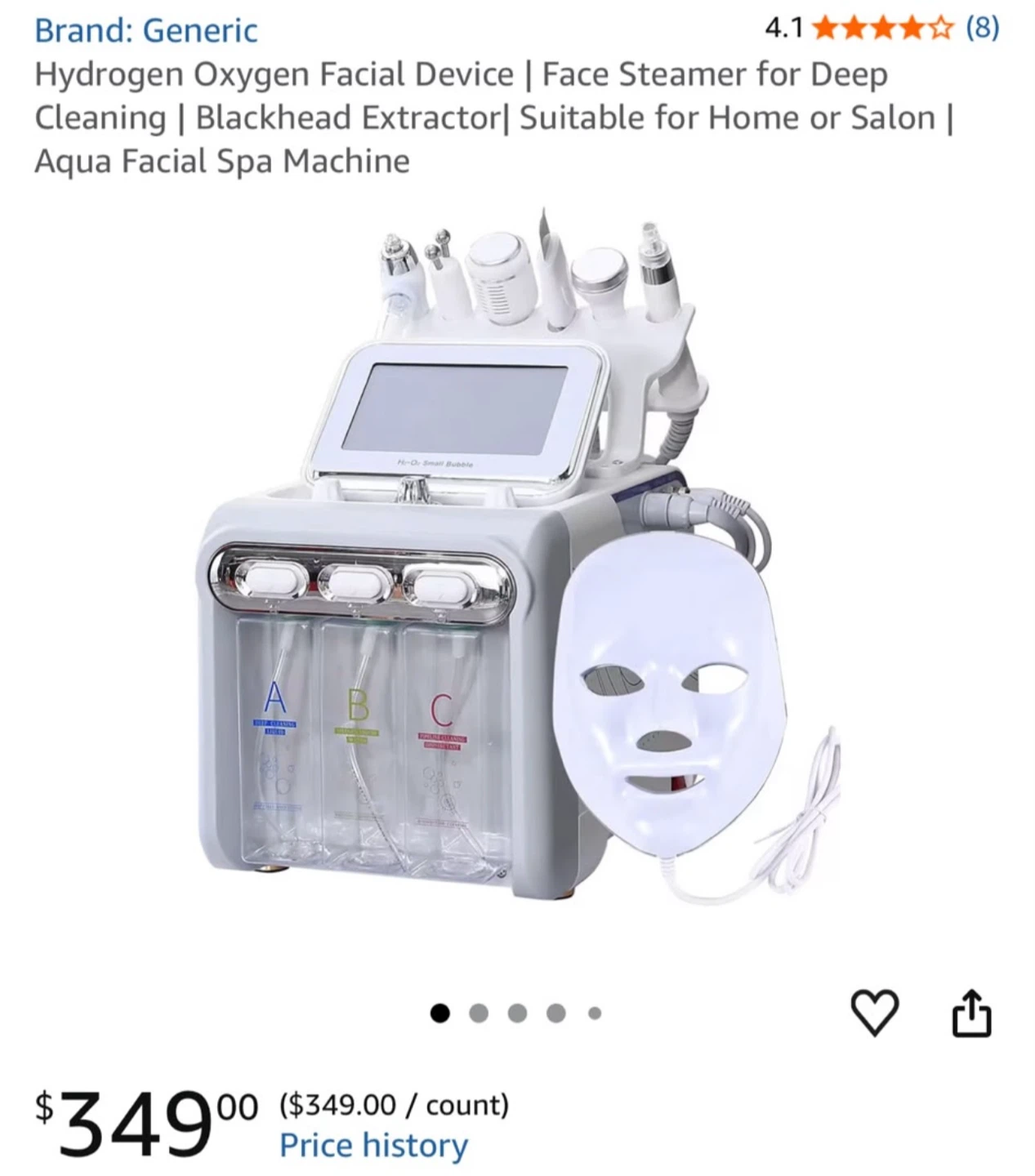 Vevor Hydrogen Oxygen Facial Machine Spa Aqua Facial Device