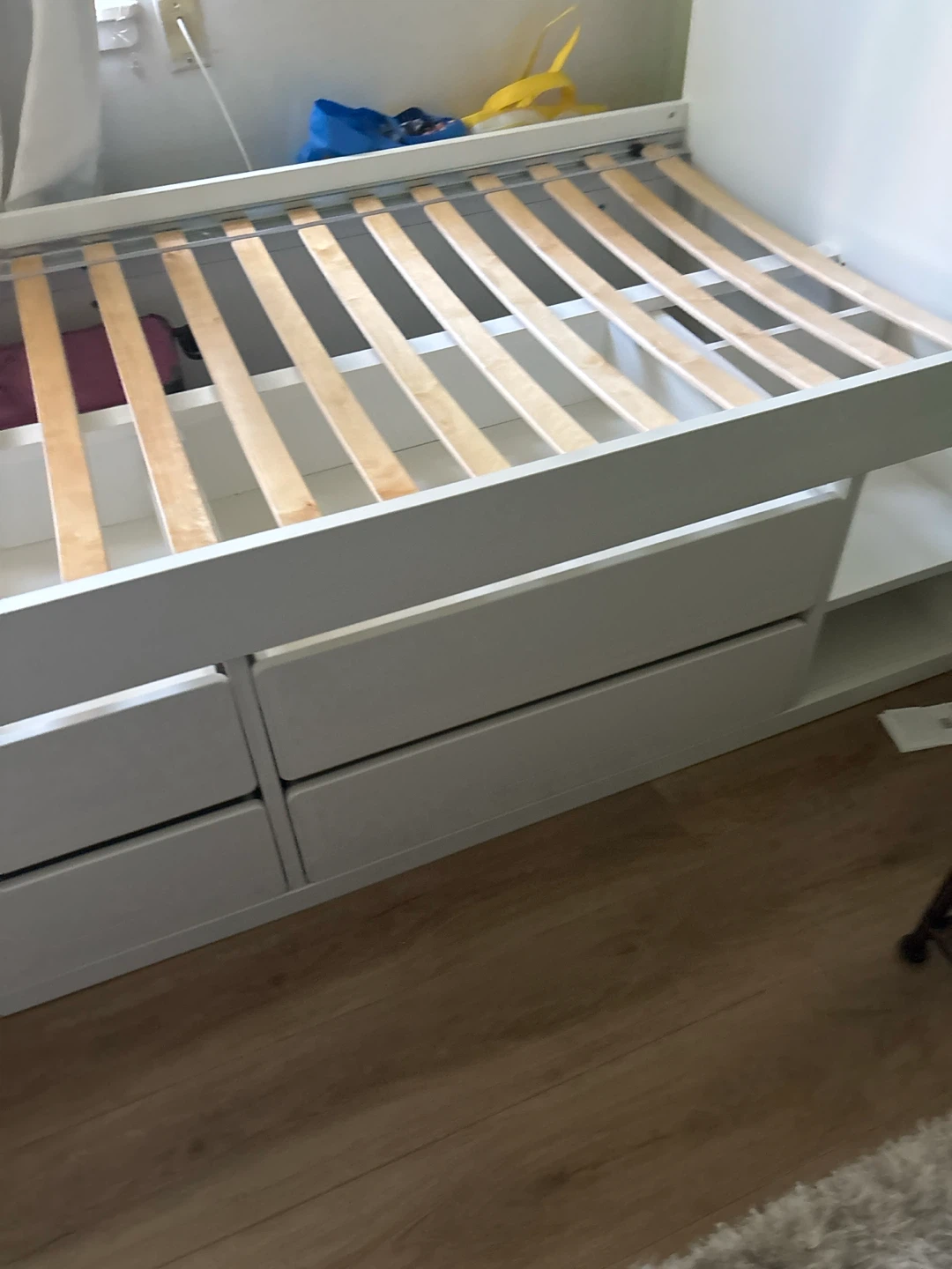 IKEA SLÄKT Twin Bed Frame with Storage in White - photo 5