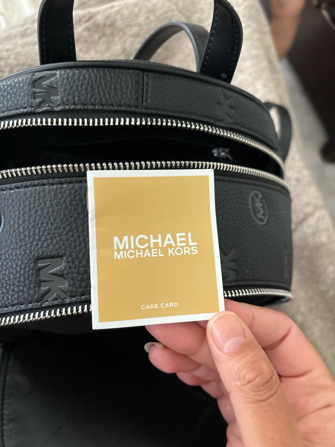 Michael Kors Black MK Logo Backpack - photo 2