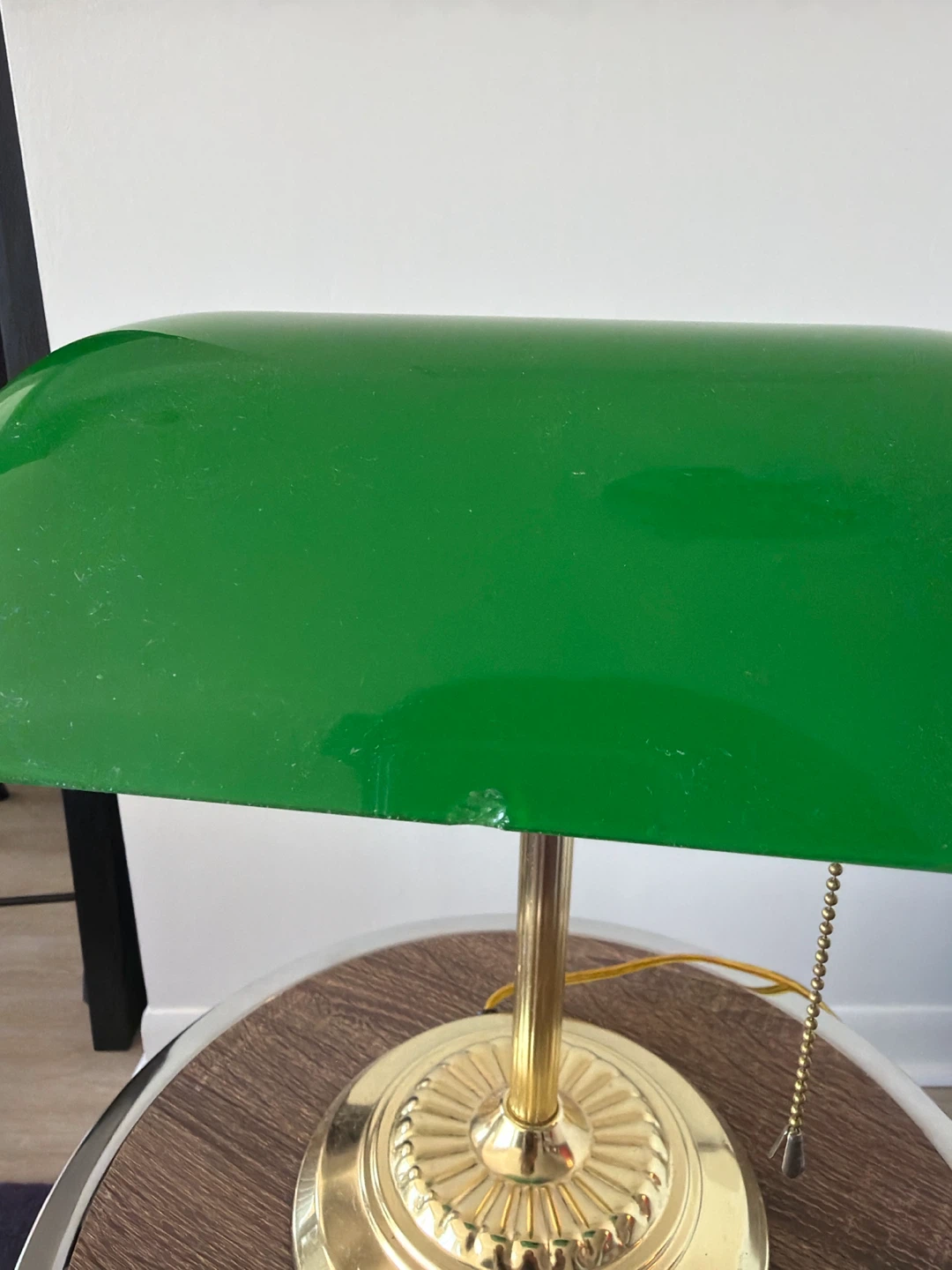 Green Banker's Lamp with Gold Accents - photo 2