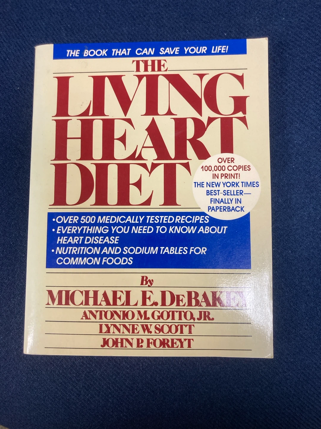 The Living Heart Diet Paperback Book