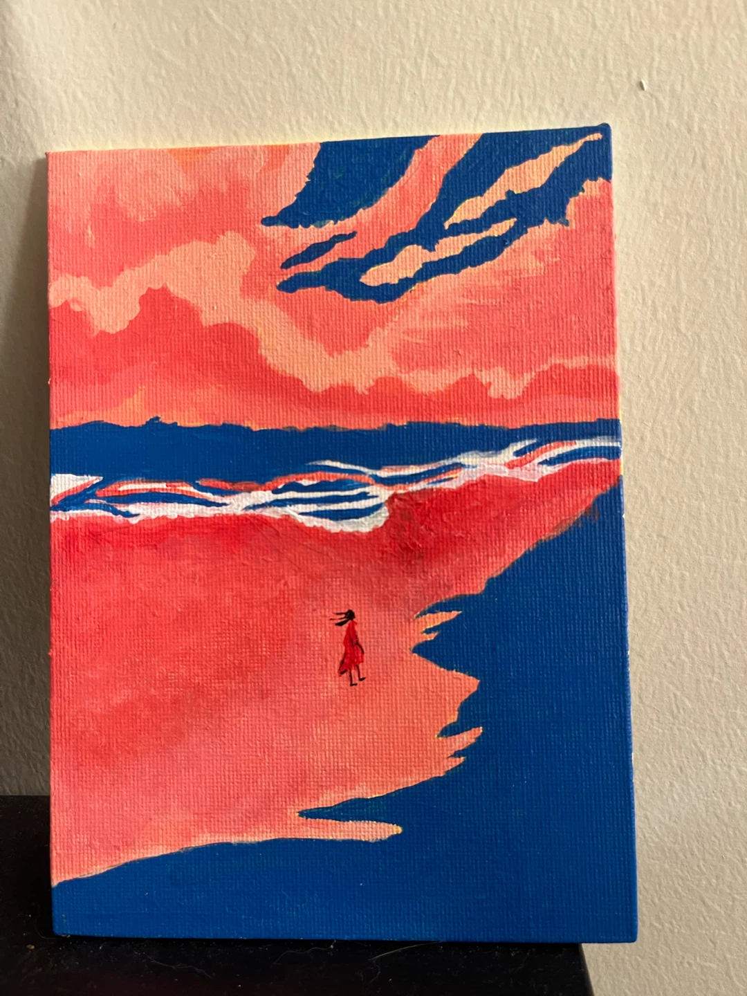 Canvas Painting - Sunset Beach Scene