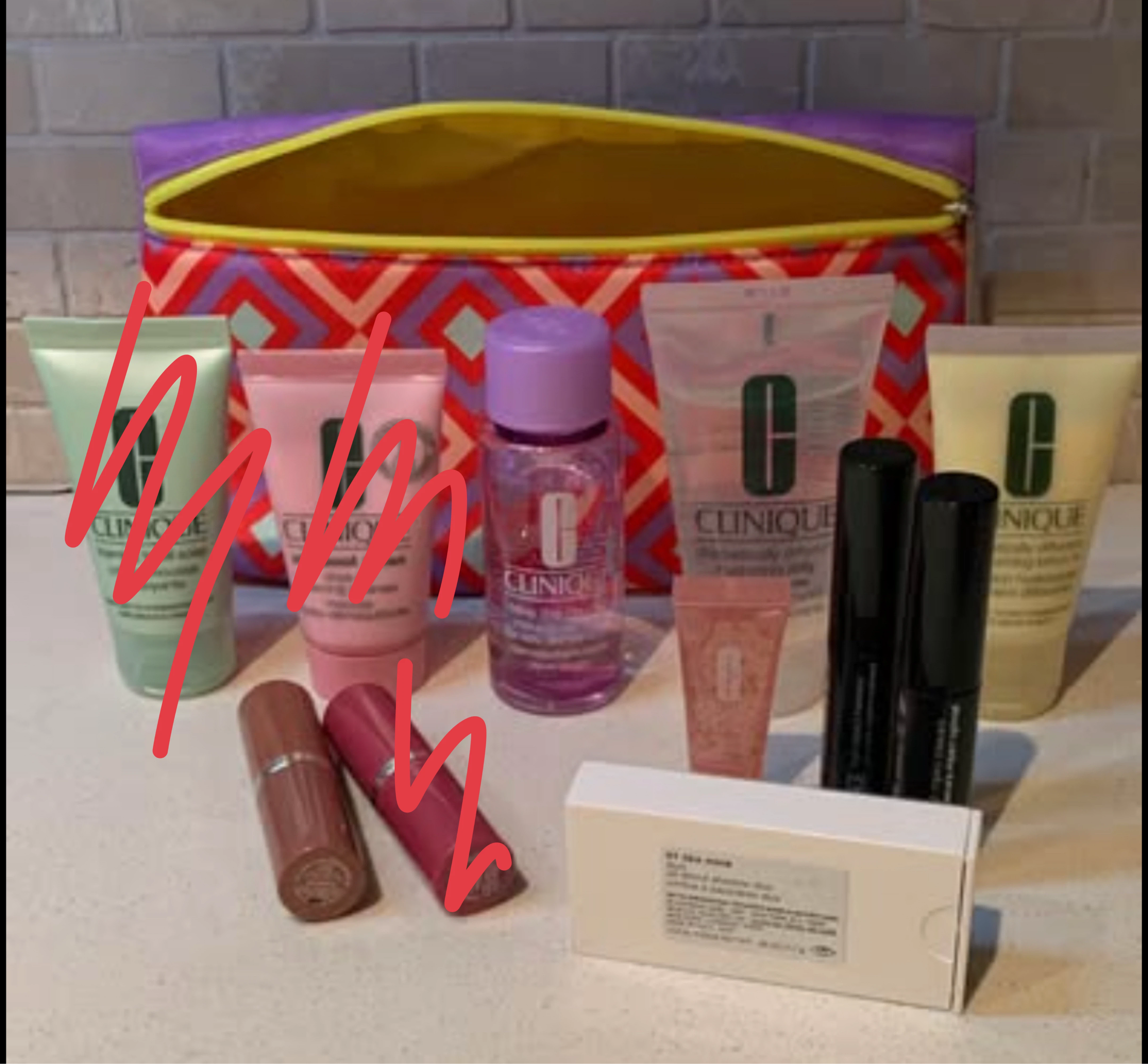 NEW - Clinique Skincare & Makeup Set with Bag