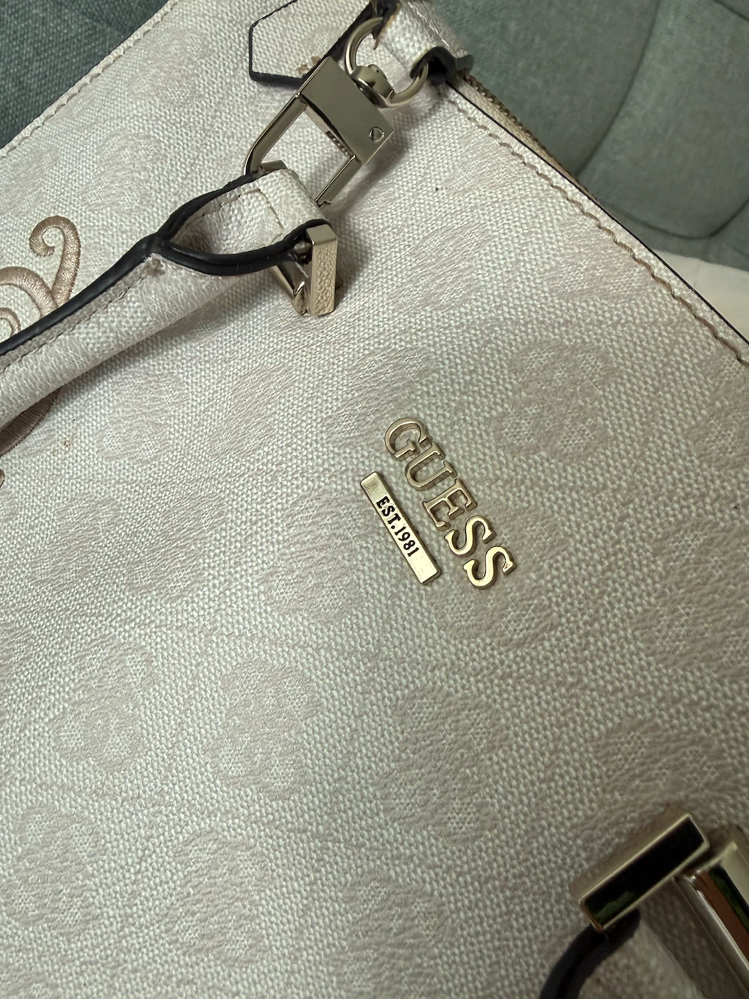 Guess Satchel Handbag with Embroidered Detail - photo 5