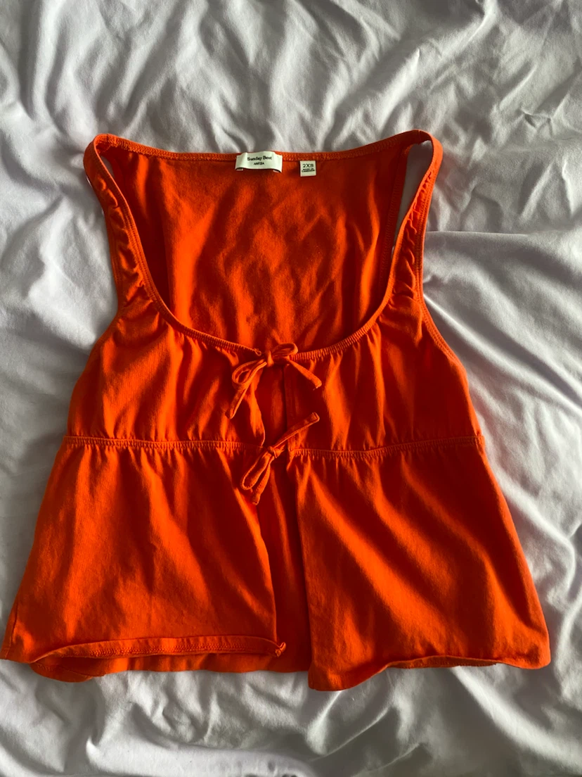 Sunday Best Aritzia Orange Tank Top 2XS